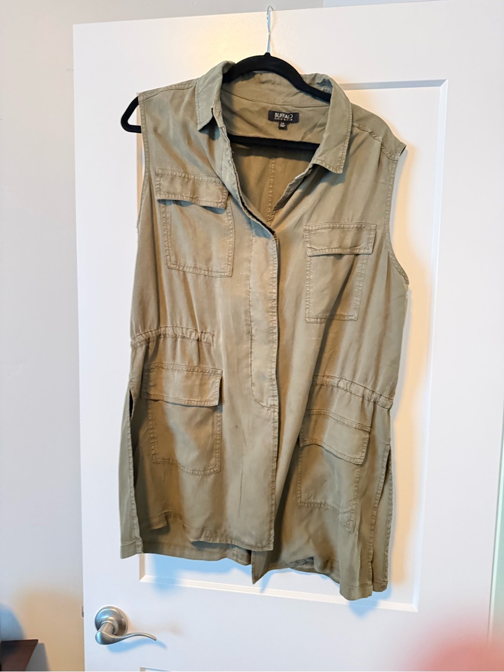 Buffalo David Bitton Sleeveless Utility Tunic - Olive Green